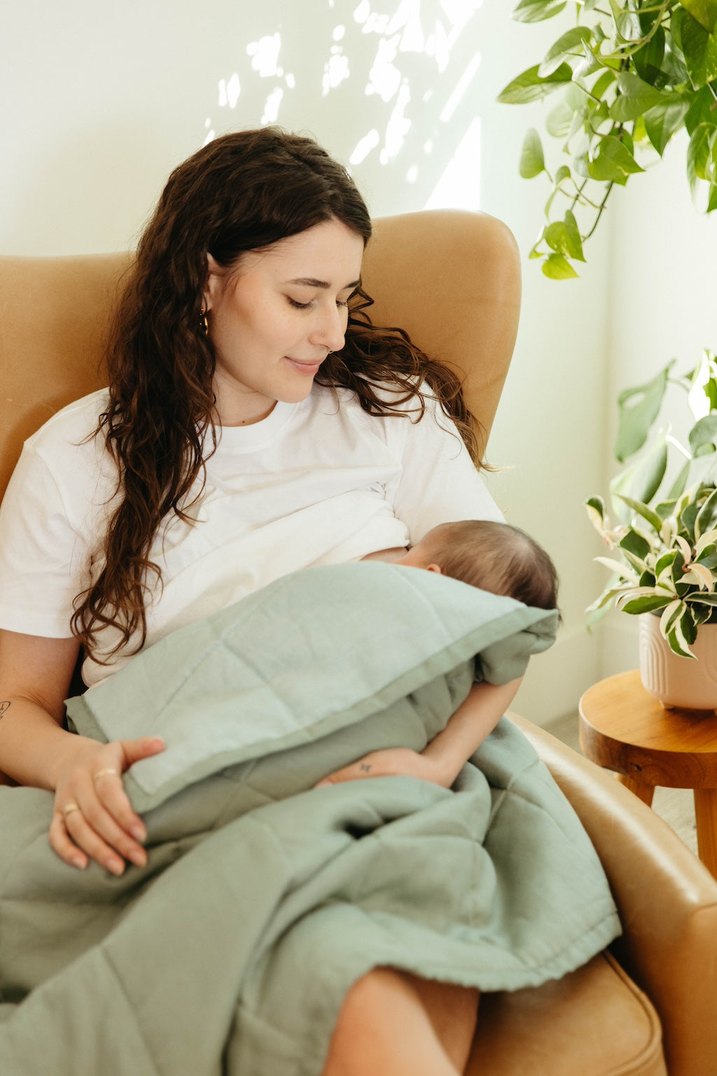 Hummingbird/Sparrow - Linen Quilted Blanket - Image 3