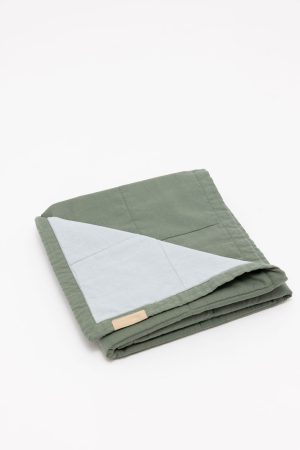 Acadian/Dove - Linen Quilted Blanket